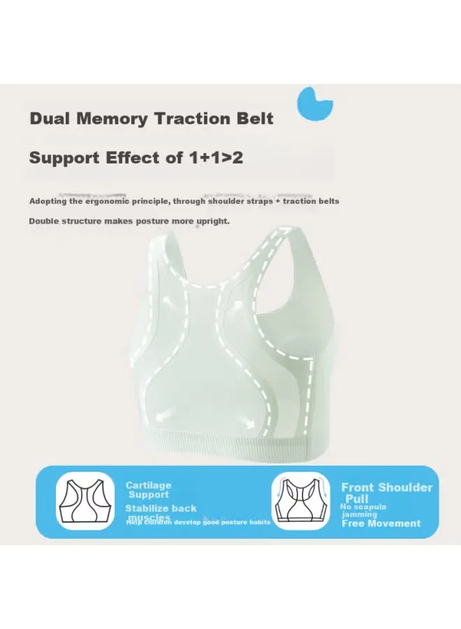 Бюстгальтер спортивный бесшовный с открытой спиной Free Series Liberal, зеленый