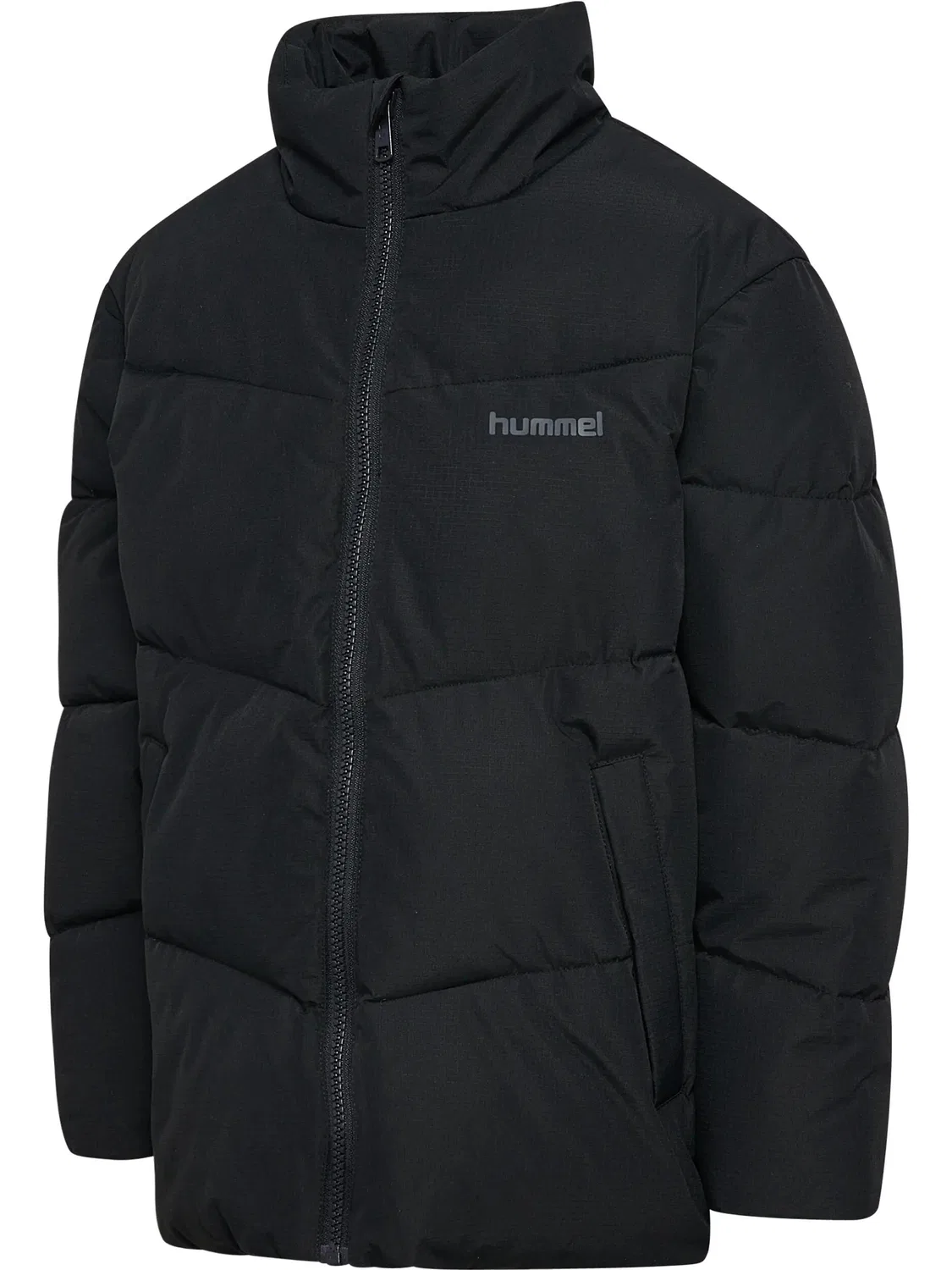 Детская стеганая куртка с высоким воротником Hmljr Puffer Hummel, Schwarz — фото 4