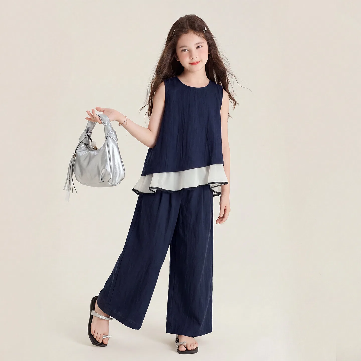 Детский комплект для мальчиков с коротким рукавом Lanza, Navy Blue — фото 3