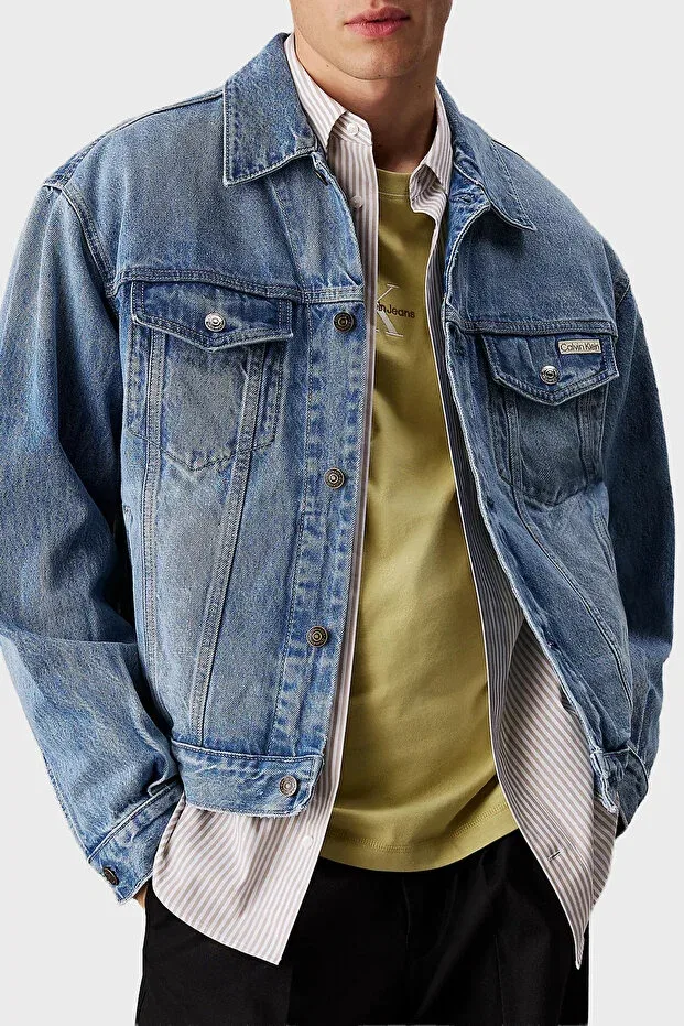 Мужская джинсовая куртка с длинным рукавом Calvin Klein, Blue
