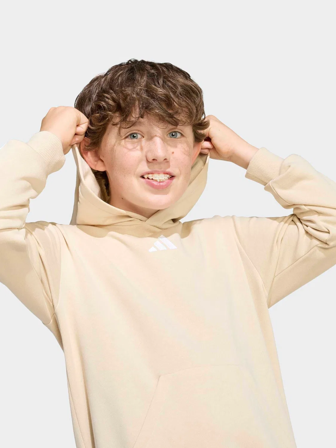 Худи adidas Neutral Essentials для подростков, нейтральный — фото 4