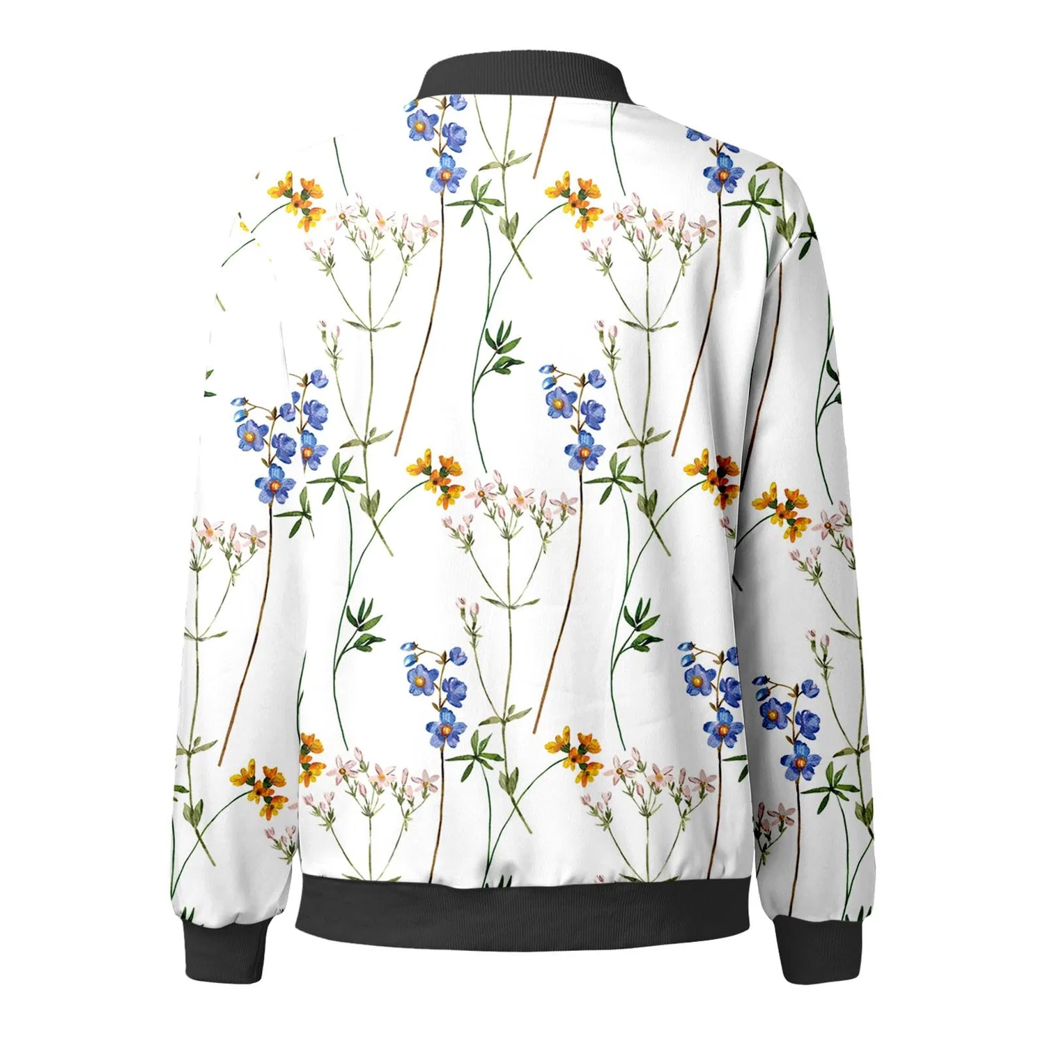 Женская куртка-бомбер с молнией, модель Zip Bomber da Pilota, Bianco — фото 4