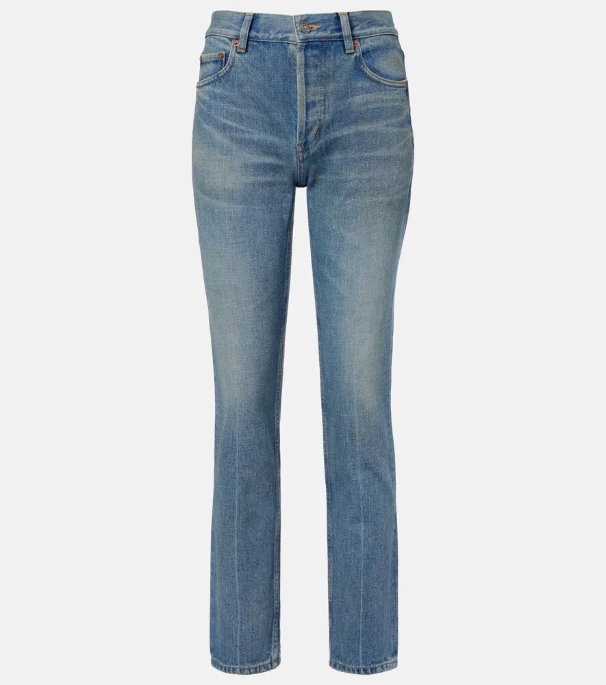 Узкие джинсы Saint Laurent, синий