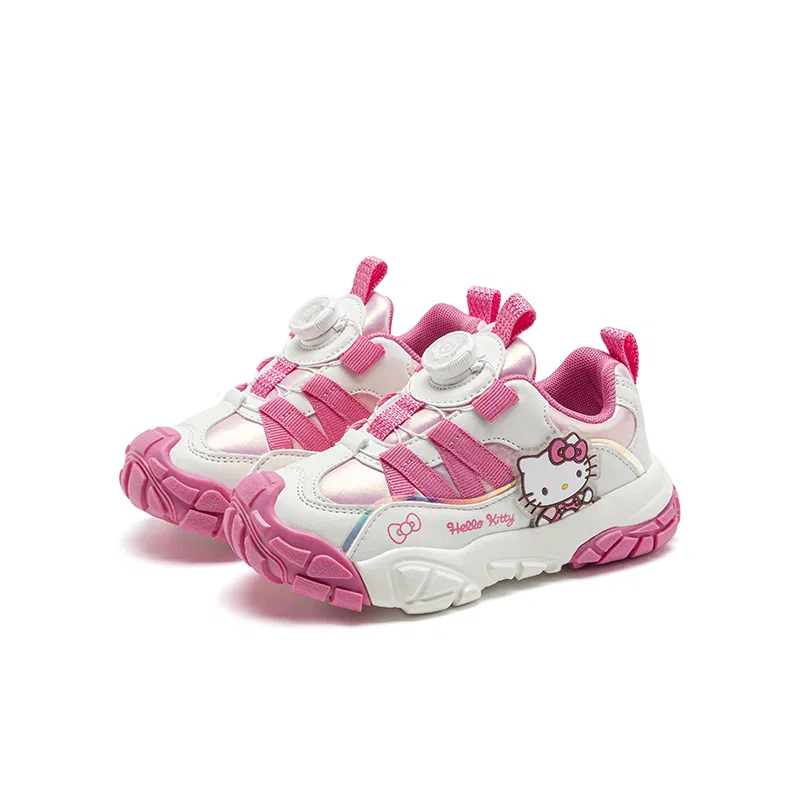 Детские кроссовки с принтом Hello Kitty Sanrio, Beige Pink-Hello Kitty — фото 4