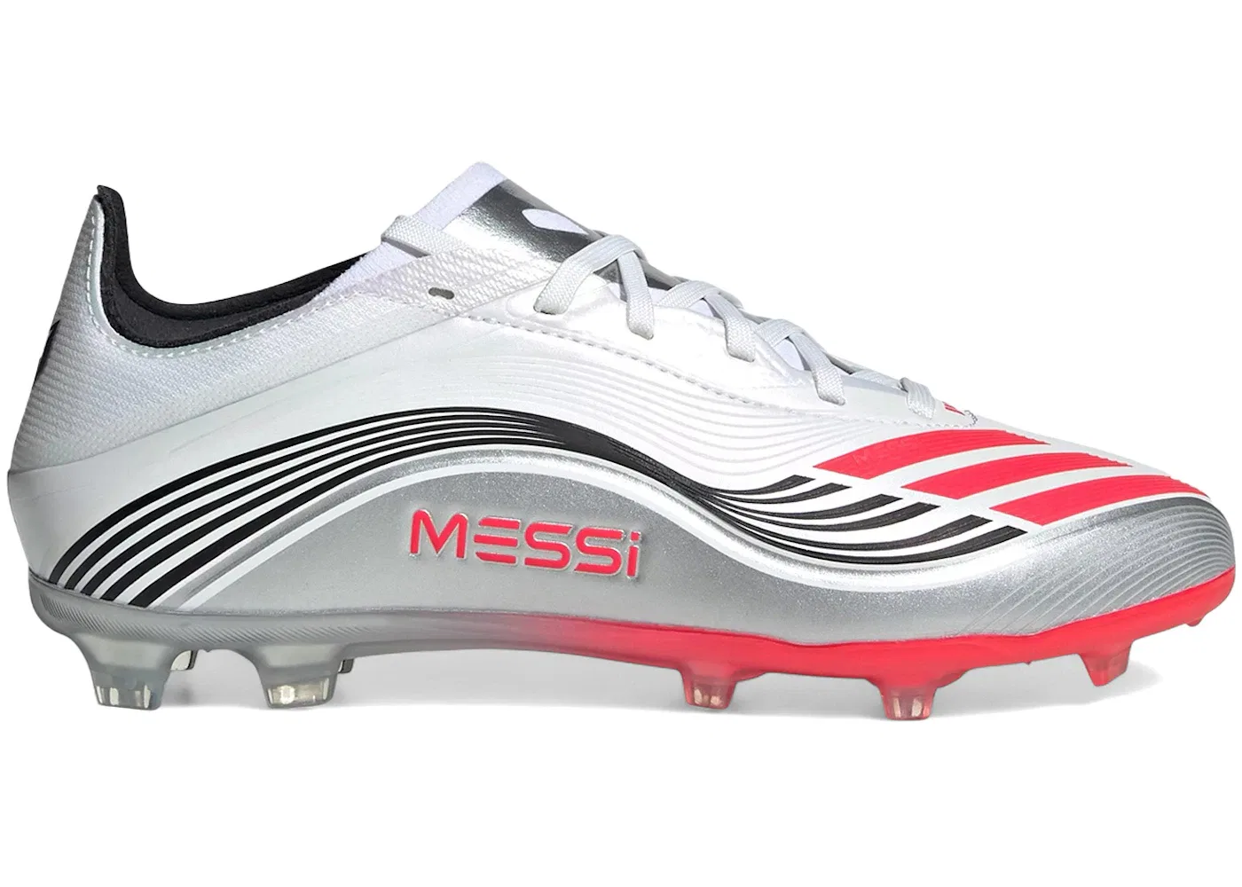 Детские бутсы с шипами Adidas F50 Elite FG, Cloud White/Lucid Red/Silver Metallic
