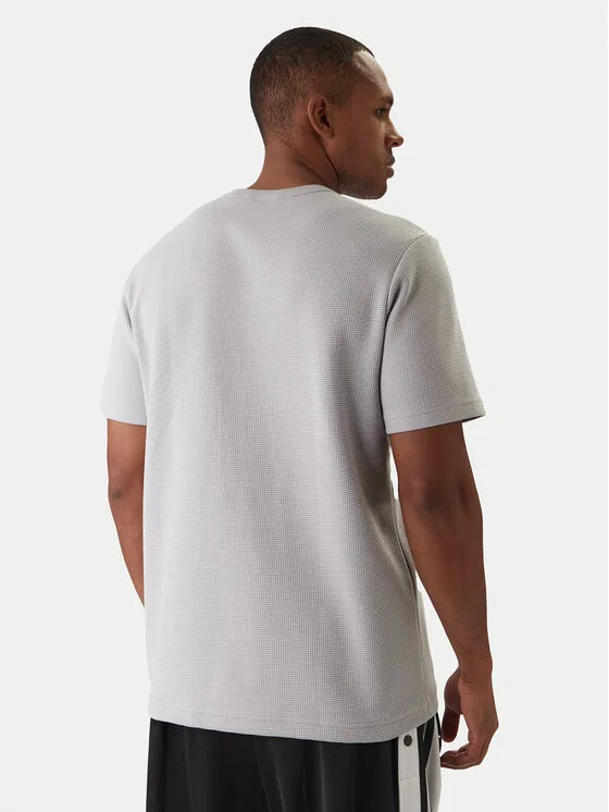 Футболка regular fit Trefoil Essentials Waffle Adidas, серый — фото 3