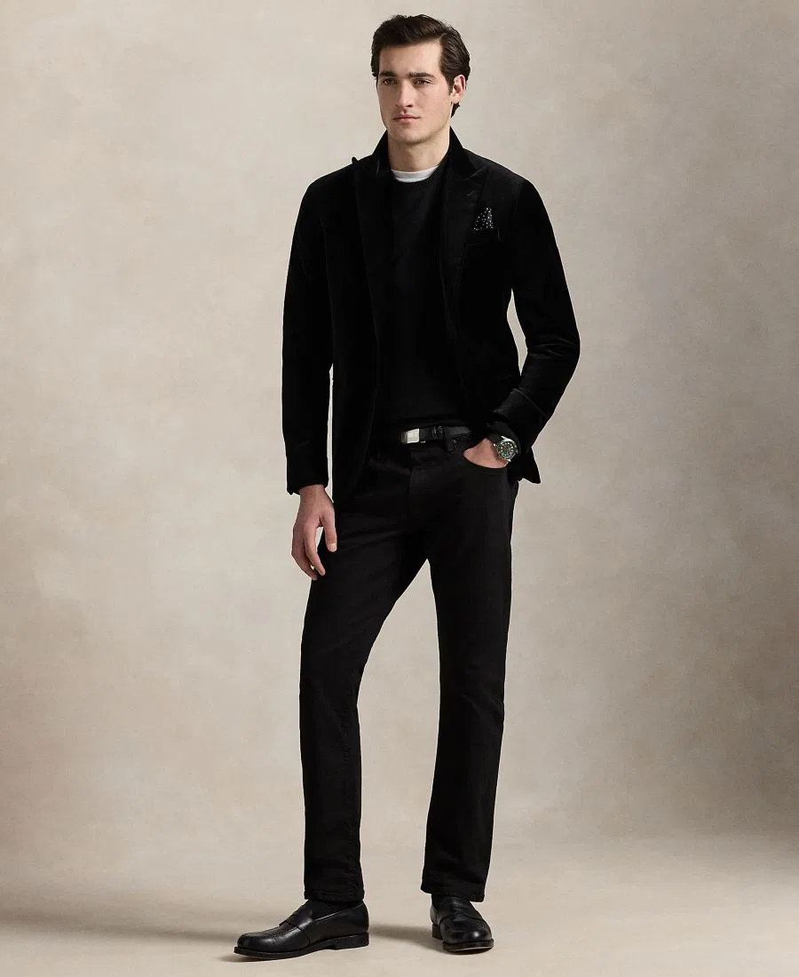 Рубашка оксфорд, футболка Yacht Club, джинсы, ремень и лоферы Polo Ralph Lauren, New Hudson Black — фото 2