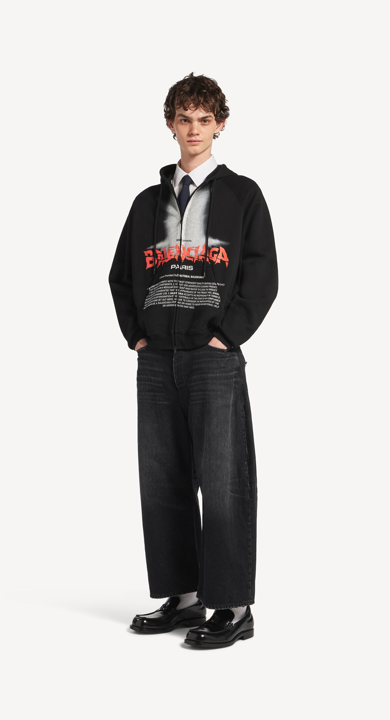 Толстовка Balenciaga The Door Oversized Zip-up, черный — фото 2