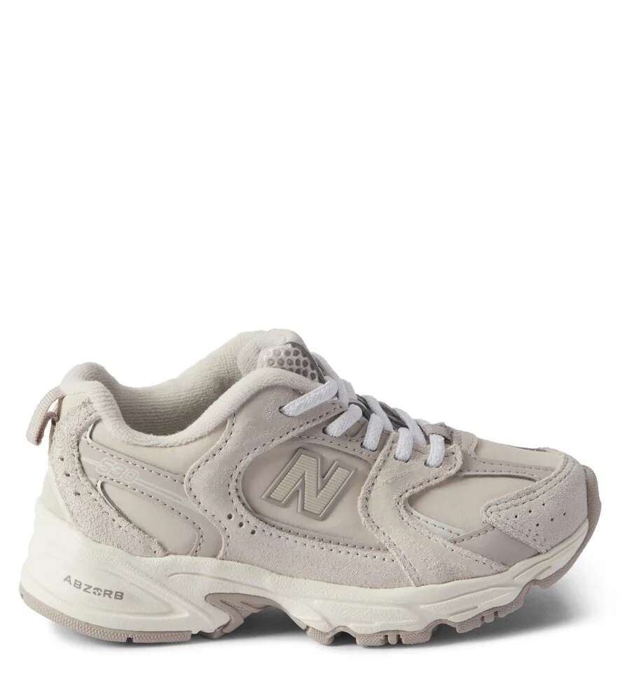 Кожаные кроссовки New Balance Kids, серый — фото 3