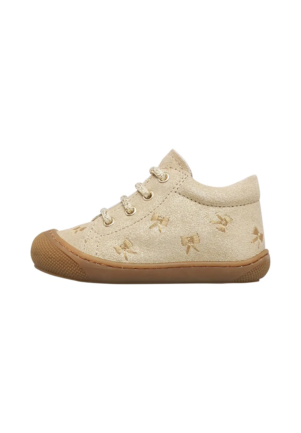 Туфли Cocoon embr.bows - детские туфельки Naturino, Gold-Coloured