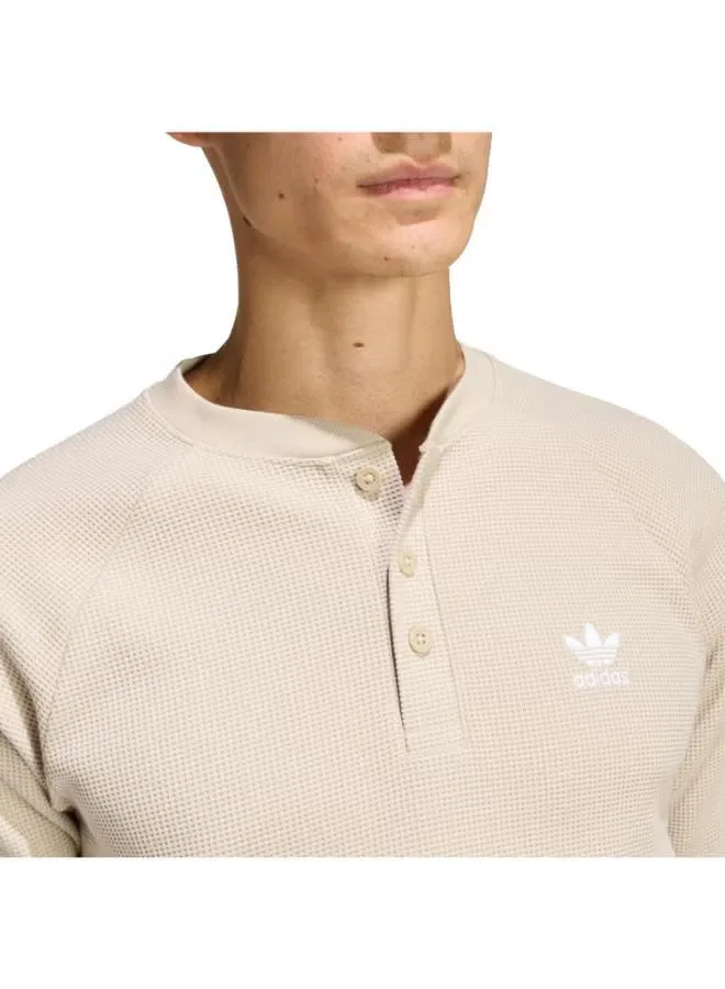 Лонгслив свободного кроя Trefoil Essentials Adidas Originals, хаки — фото 3