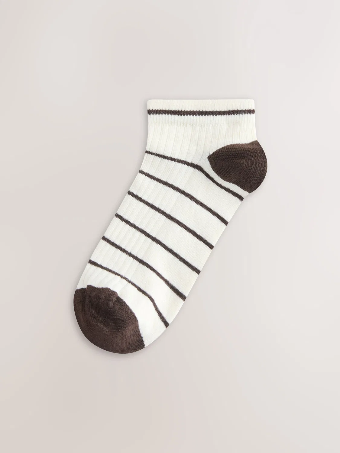 Носки спортивные, набор 4 пары, Stripe Ribbed Trainer Next, кремовый/нейтральный — фото 2