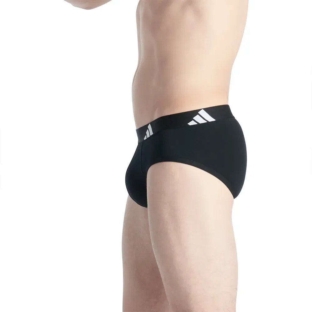 Комплект трусов из хлопка Adidas Active Flex 2 шт, черный — фото 3