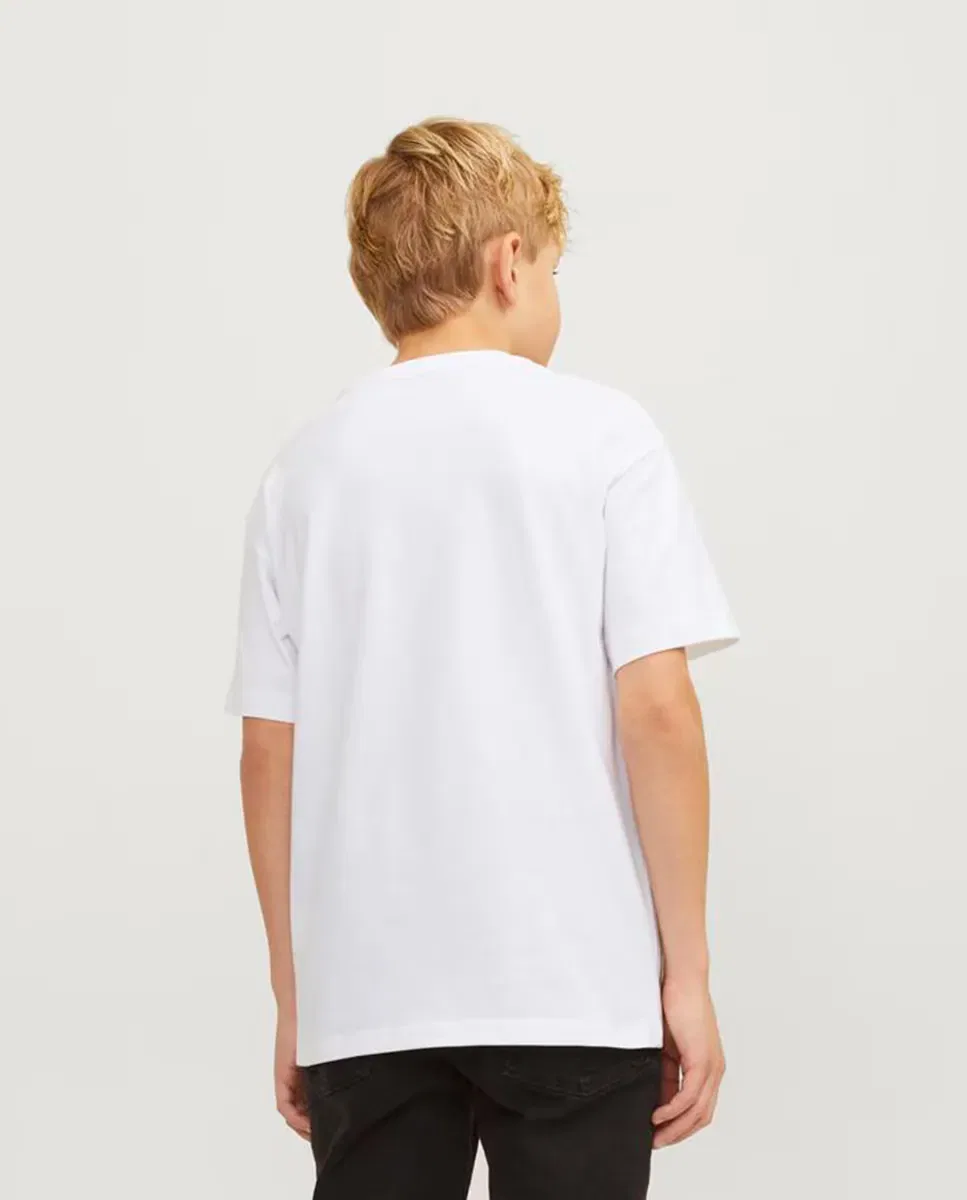Детская футболка для мальчиков с коротким рукавом Jack & Jones, Blanco — фото 2