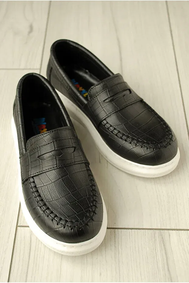 Детские повседневные туфли для мальчиков с принтом Özcan, Black Patterned