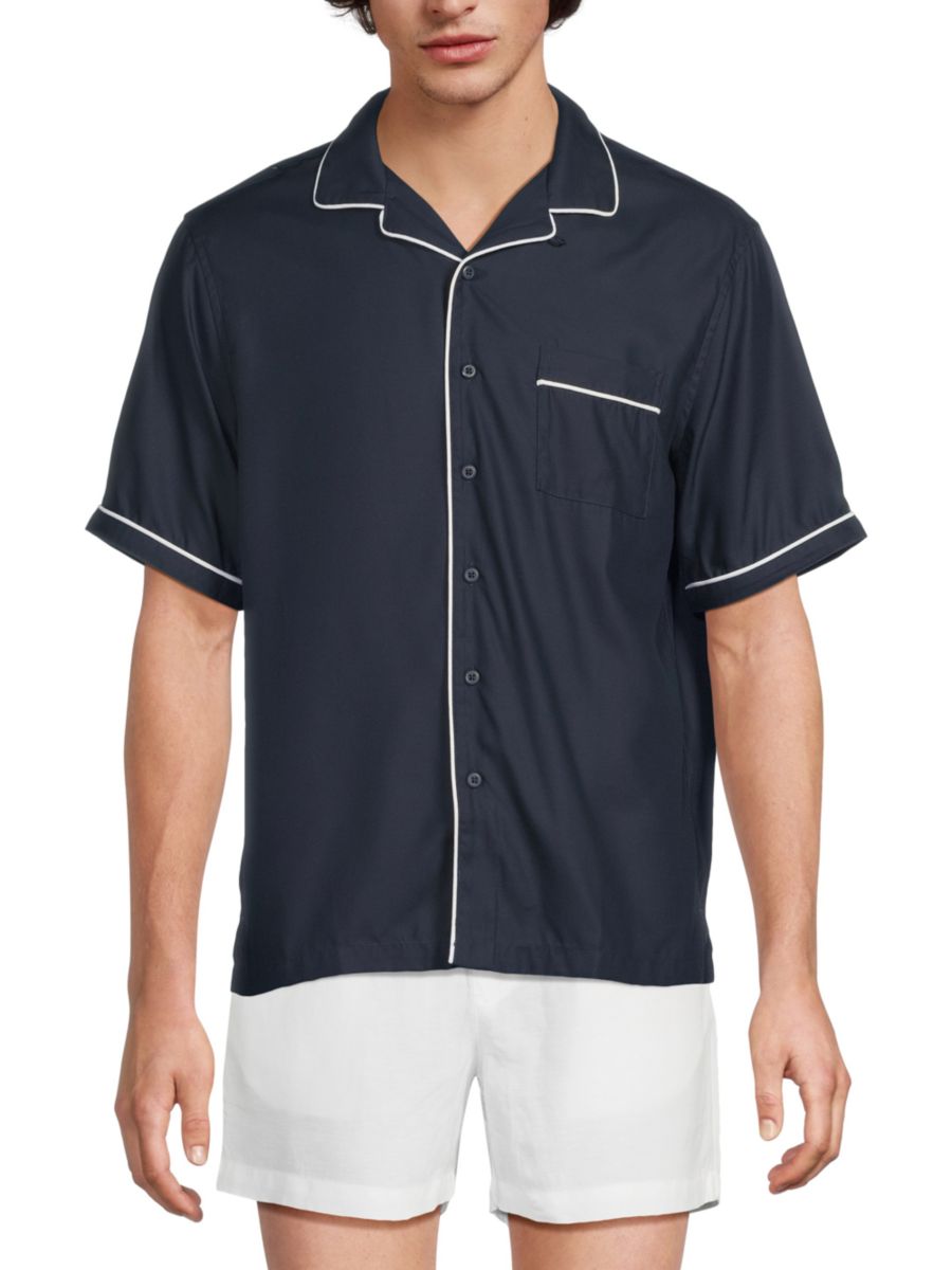 

Рубашка для кемпинга с окантовкой TENCEL Onia, цвет Deep Navy