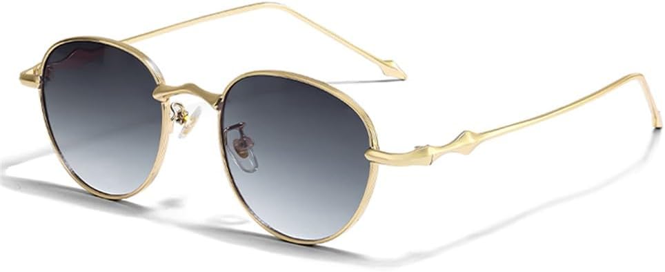 

Модные женские круглые солнцезащитные очки в стиле ретро с металлическим покрытием, мужские очки для вечеринок, отдыха на природе и путешествий, защита от УФ-излучения UV400 KTUCN, C02 Gray