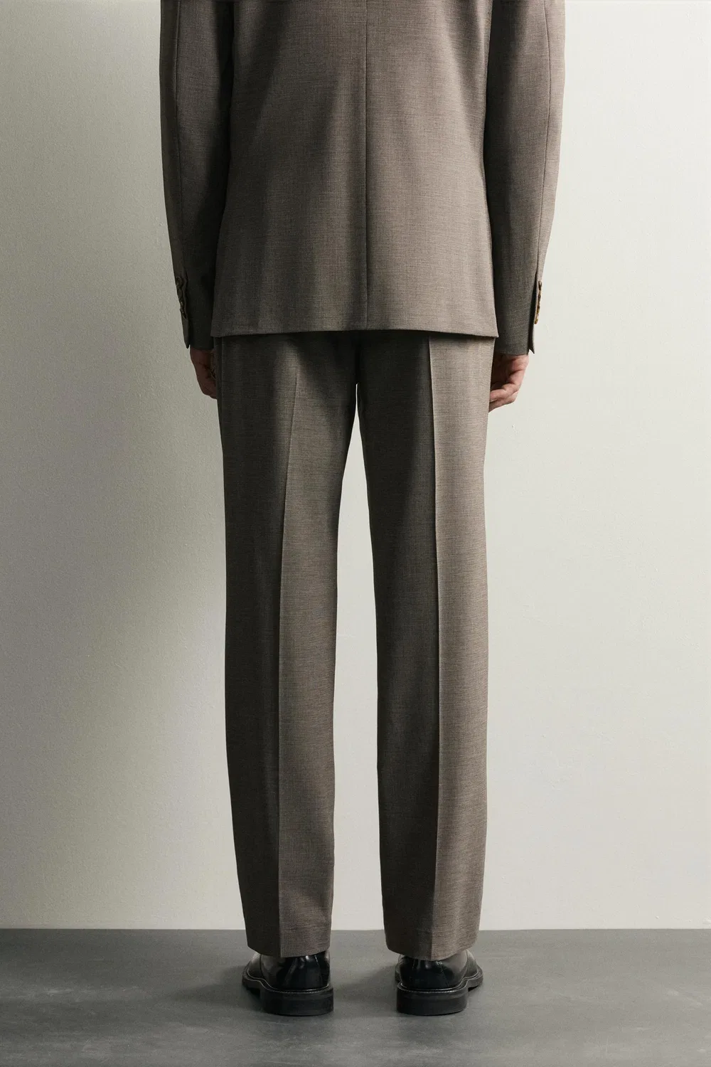 Брюки от костюма с узором «гусиная лапка», стандартный крой. ZARA, Beige — фото 3