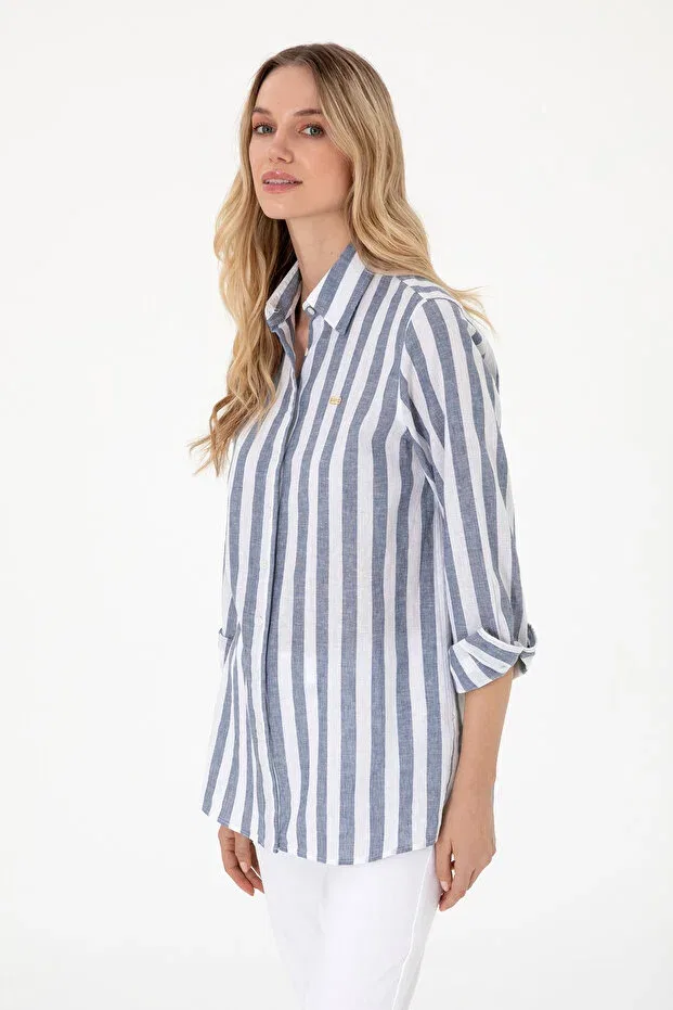 Женская туника с длинным рукавом U.S. Polo Assn., Navy Blue — фото 3