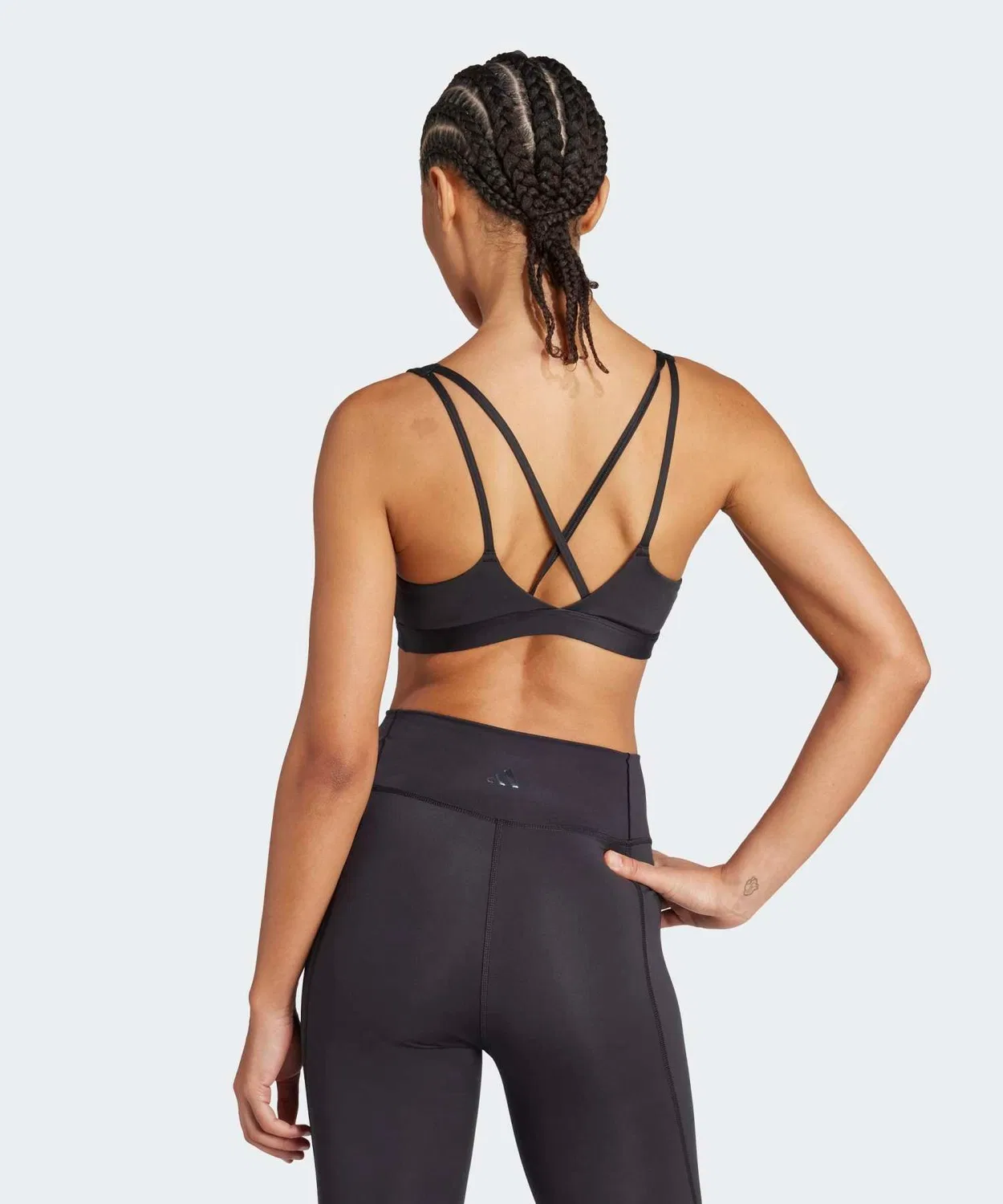 Женский спортивный бюстгальтер средней поддержки All Me Essential Medium Support Bra, Adidas, Black — фото 2