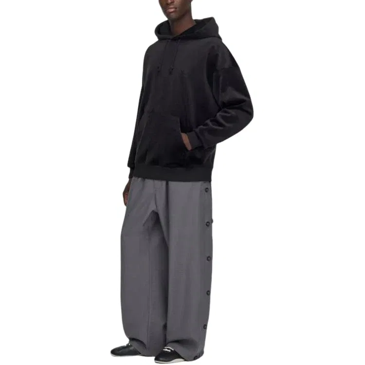 Мужское худи из вельвета с принтом Y-3 Velvet Corduroy Hoodie Adidas, черный — фото 3