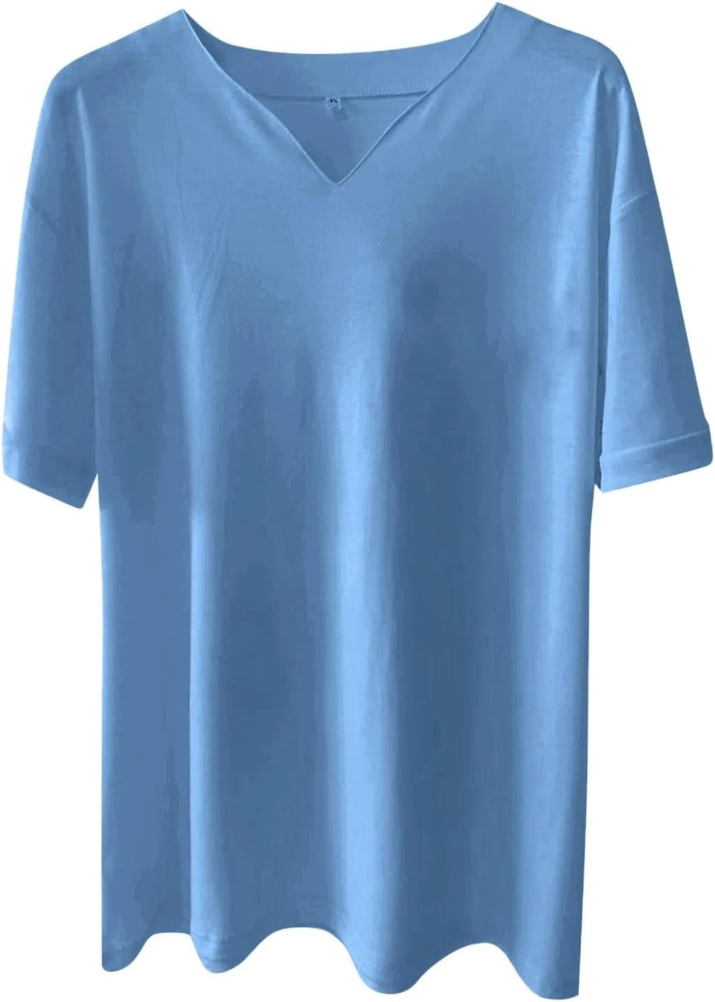 Мужская футболка с V-образным вырезом Casual Short Sleeve, Light Blue
