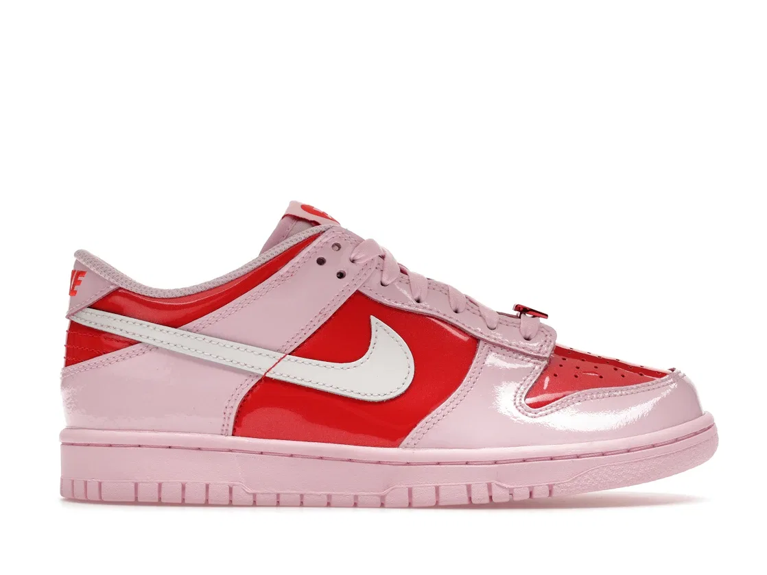 Детские кроссовки для девочек с принтом Nike Dunk Low Nike, Pink Foam/Light Crimson/Summit White