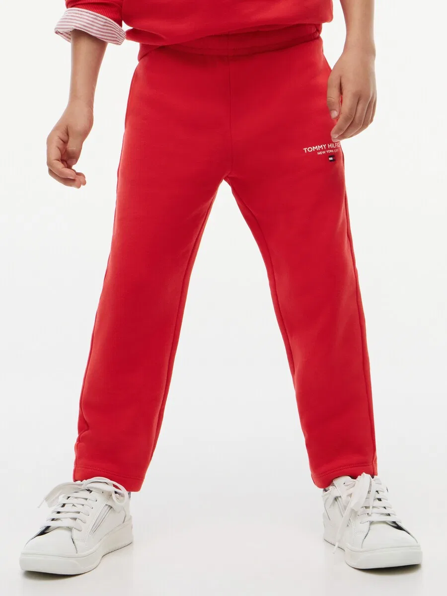Брюки TOMMY HILFIGER Regular 'ESSENTIAL' красного цвета — фото 2