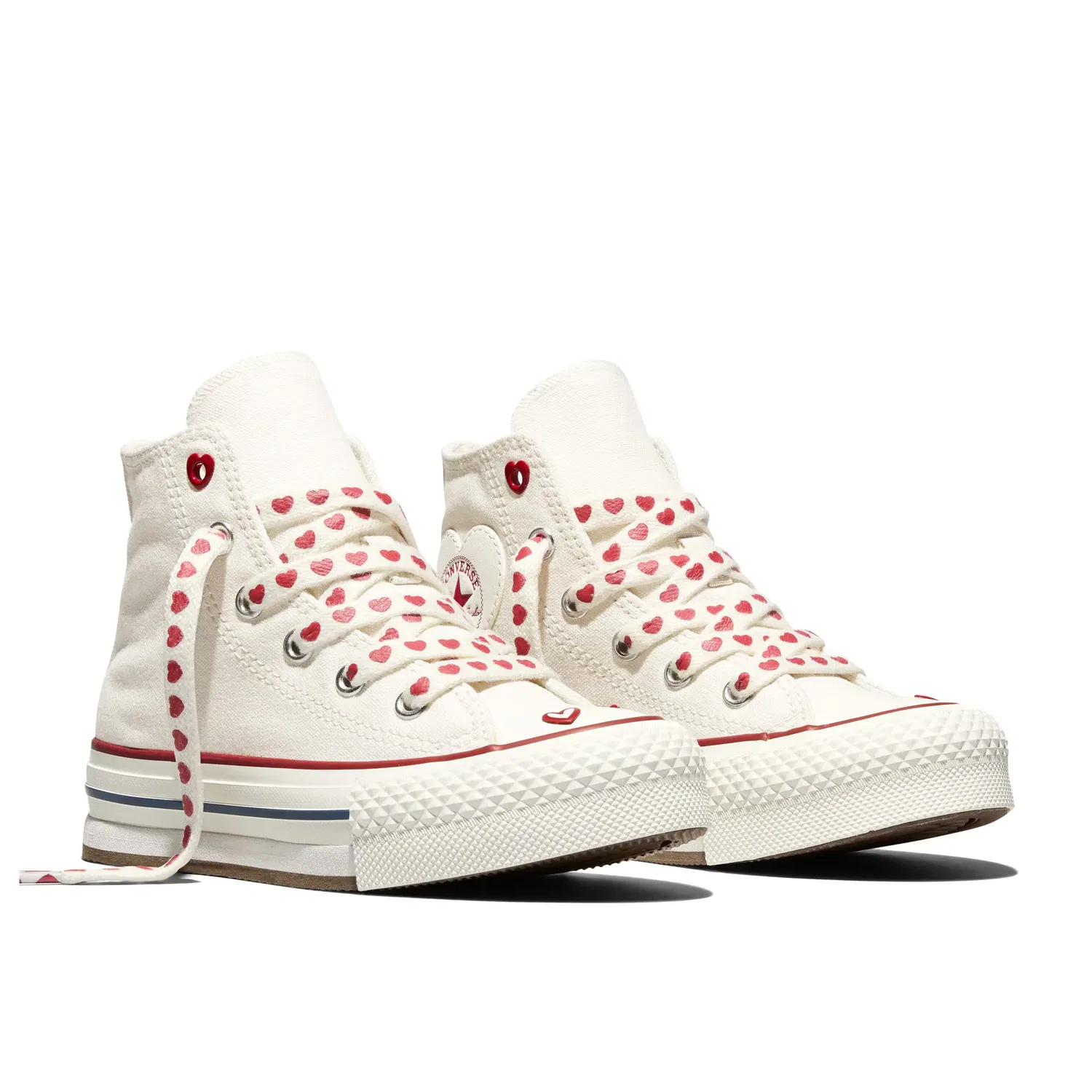 Детские кеды для мальчиков с принтом Chuck Taylor All Star EVA Lift Valentines Day Converse, Blanco — фото 3