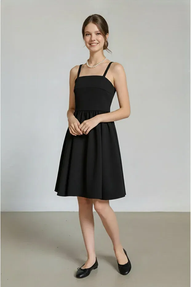 Детское платье для девочек с открытыми плечами Thejojodesign, Black — фото 4