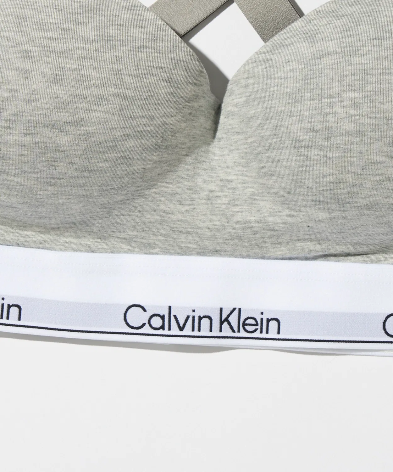 Женский бра без косточек с логотипом Calvin Klein, Серый — фото 4