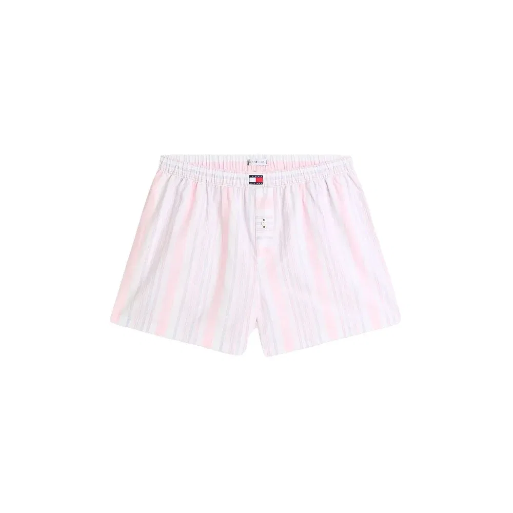 Женские шорты с полосатым принтом Poplin Stripe Tommy hilfiger, Pink — фото 3