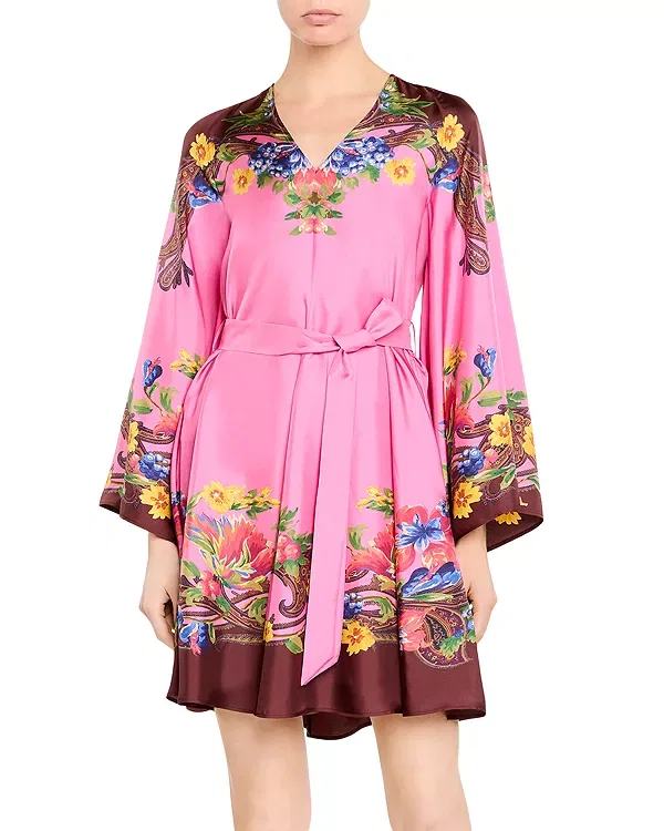 Женское платье с принтом Etro, Multicolor/Pink