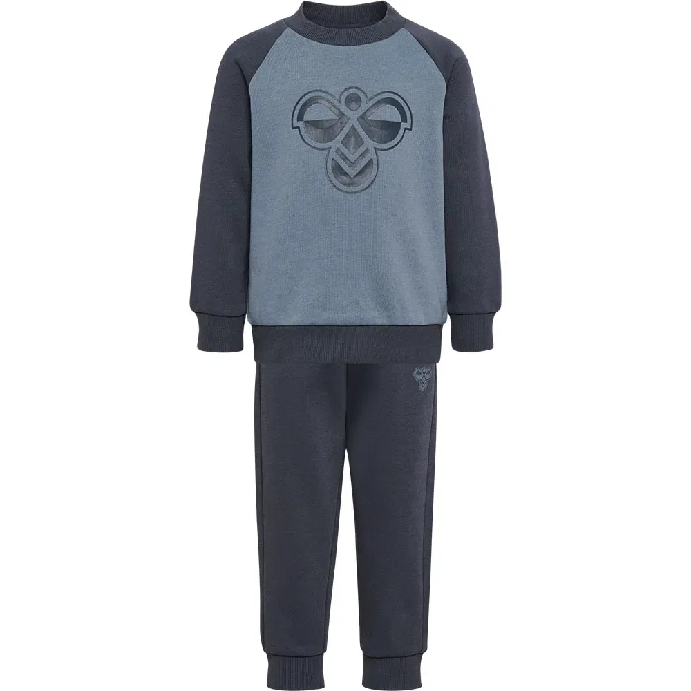 Детский спортивный костюм для девочек с блестящим логотипом Hummel Mini Reg Bumble, Blue