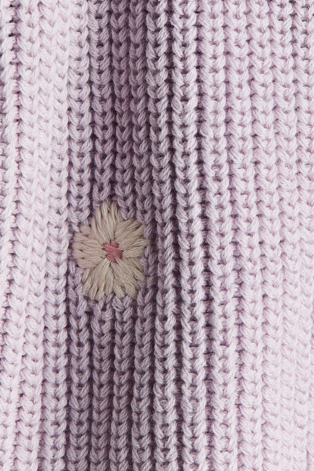 Хлопковый кардиган с вышивкой H&M, Helllila/Blumen — фото 2
