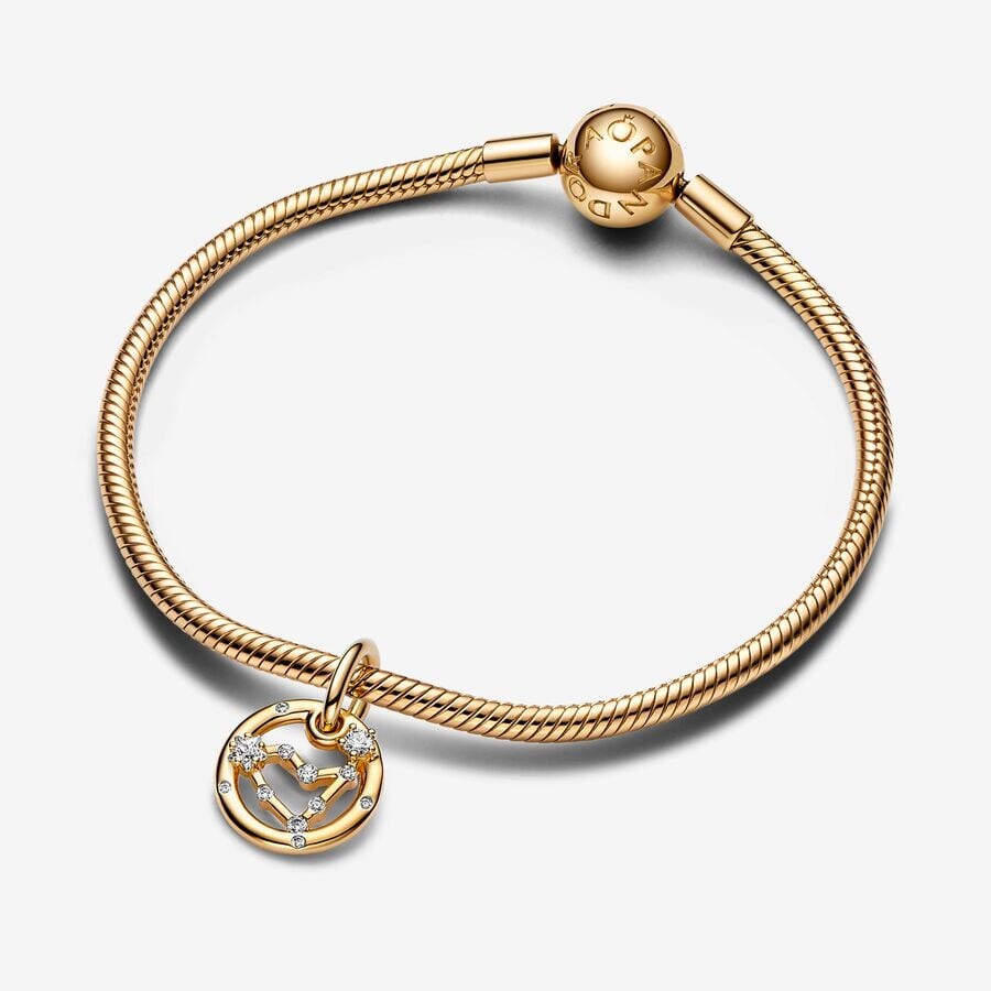 Шарм Pandora Capricorn Zodiac Dangle, золото — фото 3
