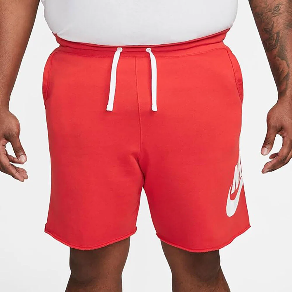 Мужские спортивные шорты из футера Nike M Nk Club Alumni Hbr Ft Short, Rot — фото 2