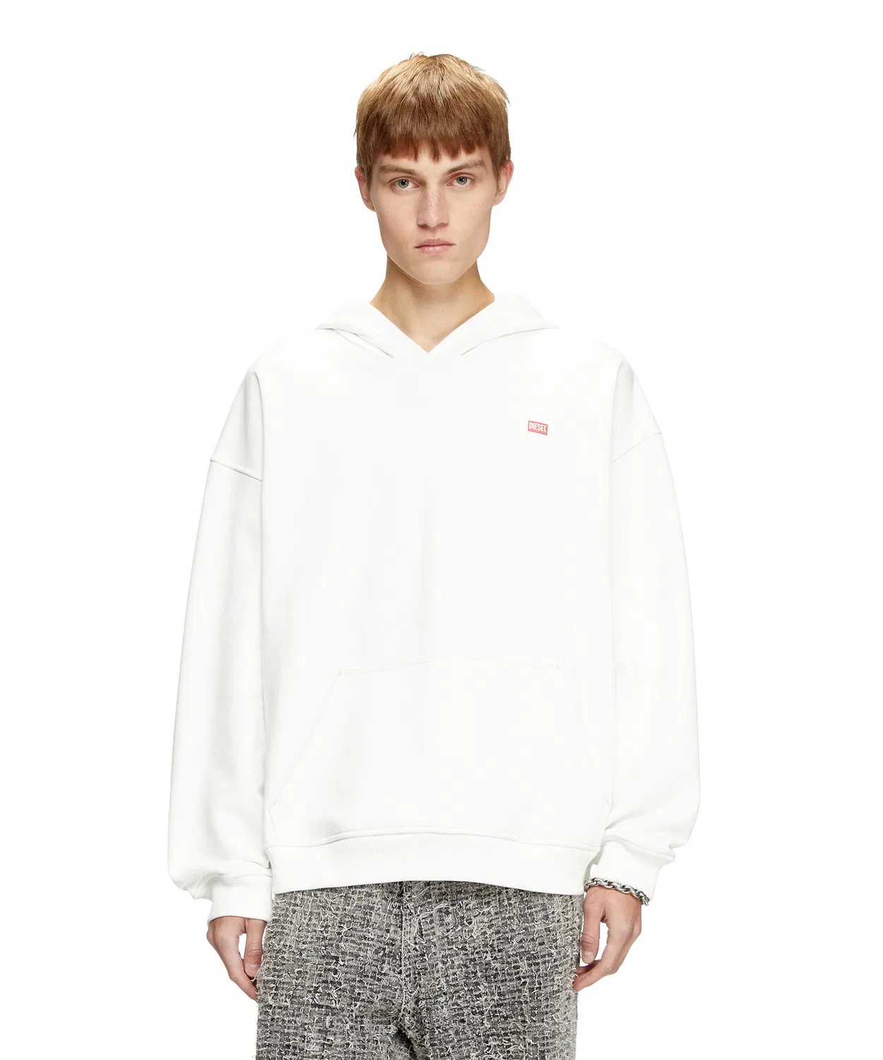 Мужской худи с длинным рукавомS-BOXT-HOOD-R11 DIESEL, White