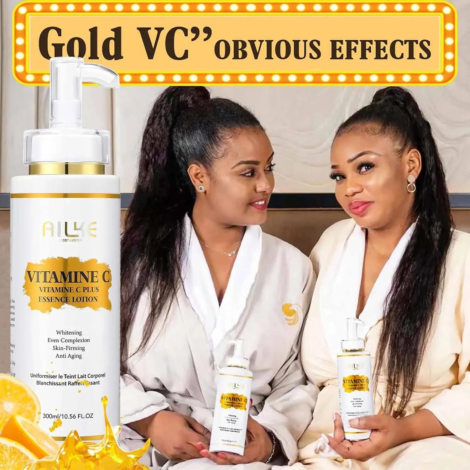 Лосьон для тела Vitamin C Plus, AILKE BOOST LUSTER, набор 3 шт, 300 мл — фото 2