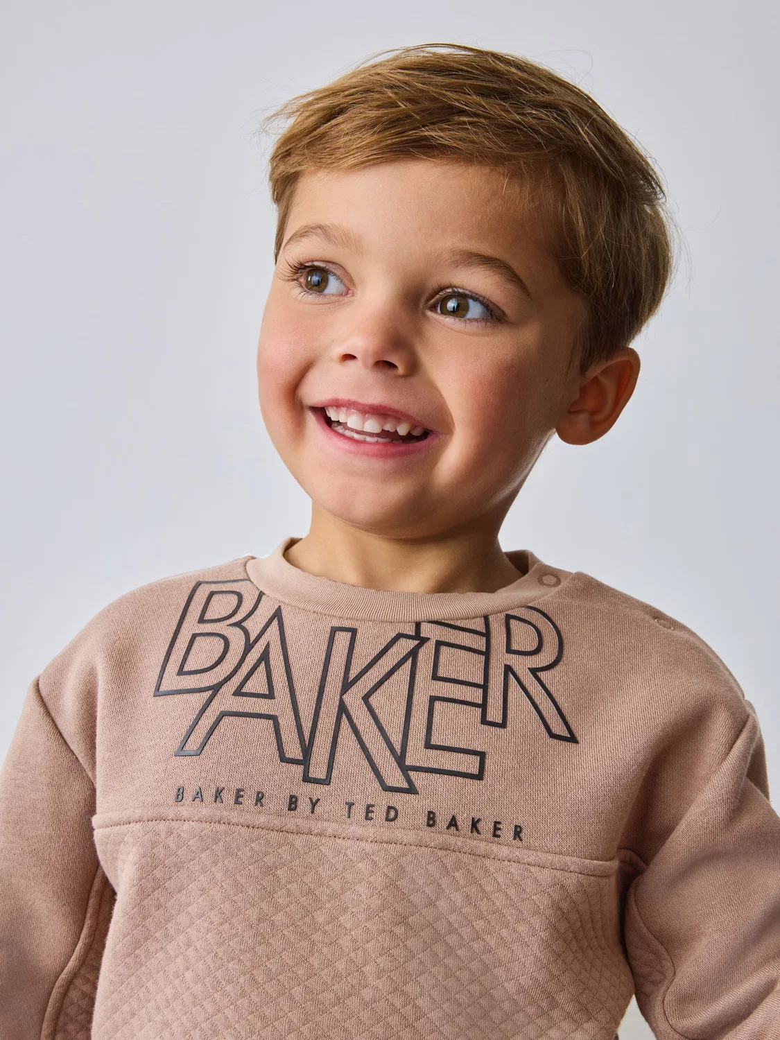 Детский спортивный костюм из 2 предметов Stone Quilted Baker by Ted Baker, серый — фото 4