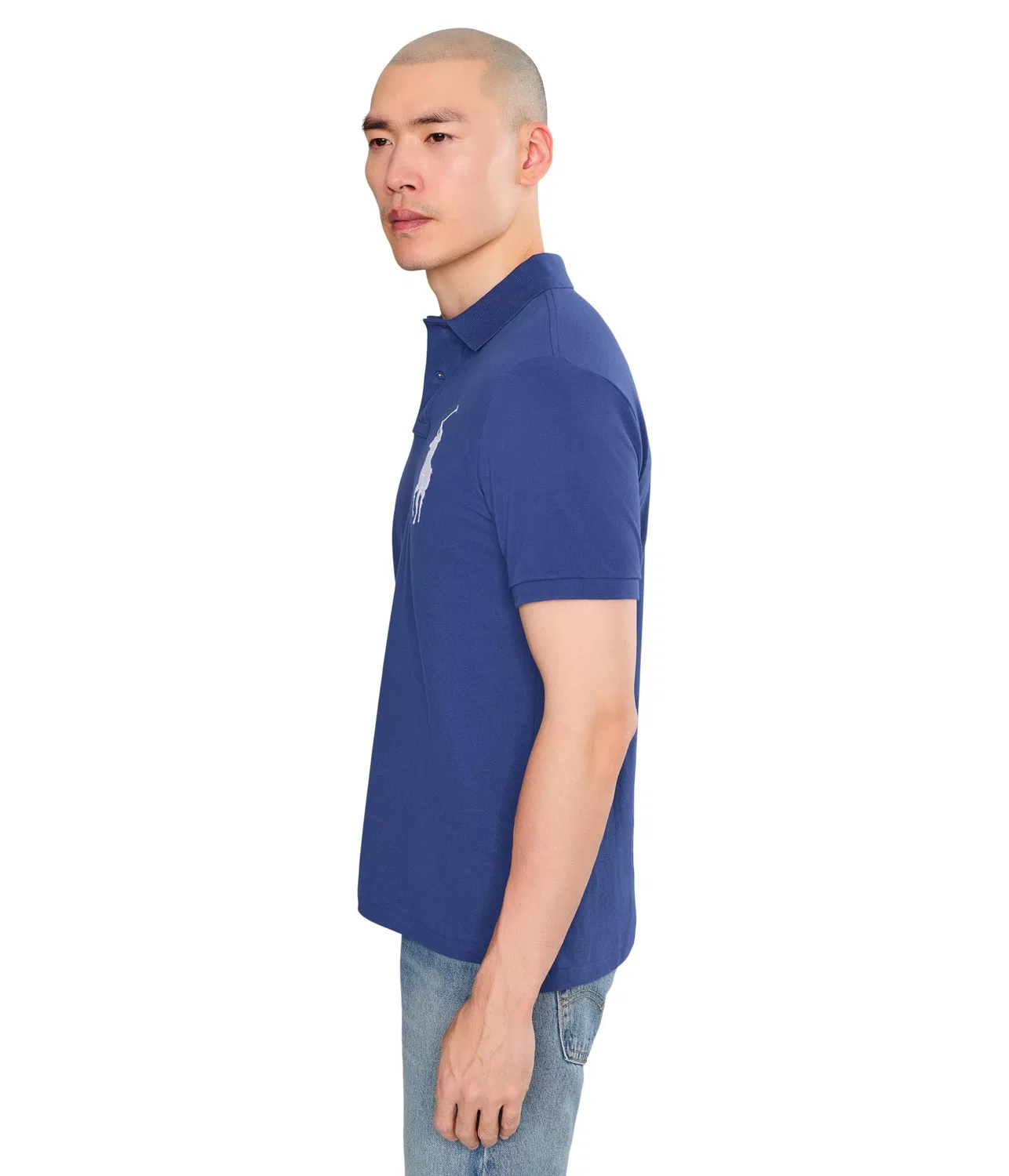 Поло-рубашка Big Pony из сетчатой ткани Polo Ralph Lauren, Blue Yacht/White — фото 3