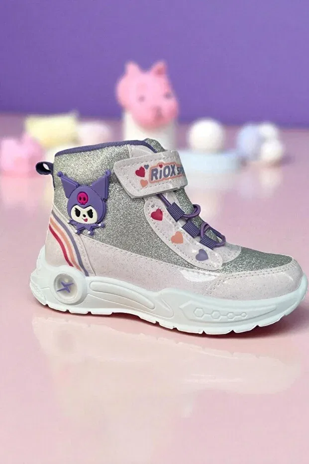 Детские ботинки для девочек с узором Altuntaş, Silver Pink 1