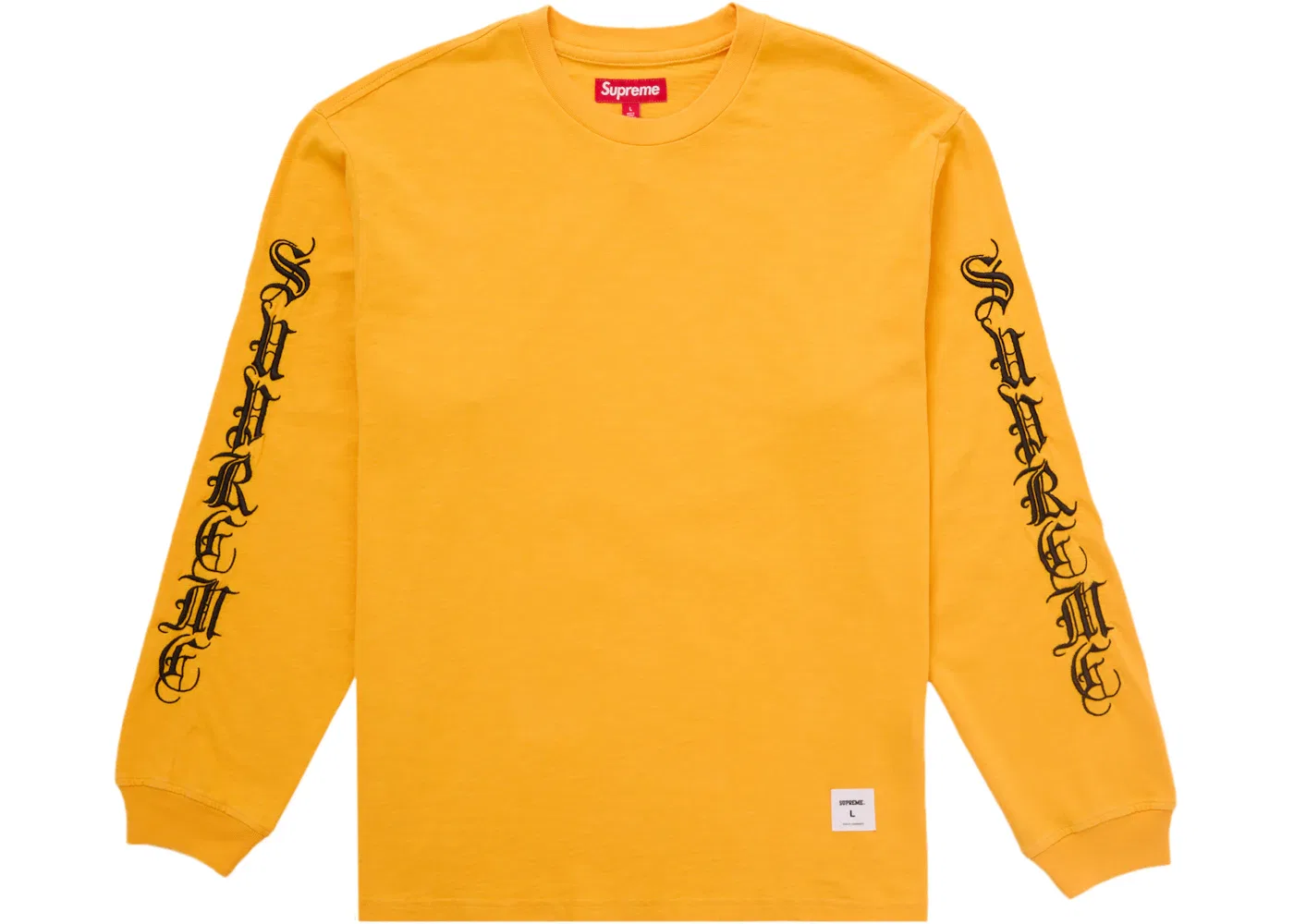 Мужская футболка с длинным рукавом Supreme Old English Top, Yellow