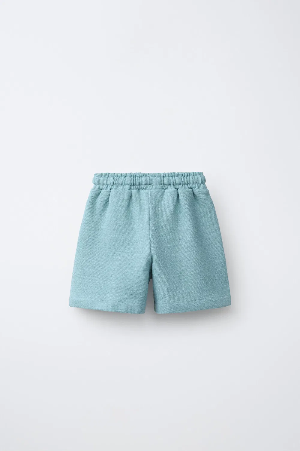 Однотонные бермудские шорты из крепа ZARA, Light Blue — фото 2