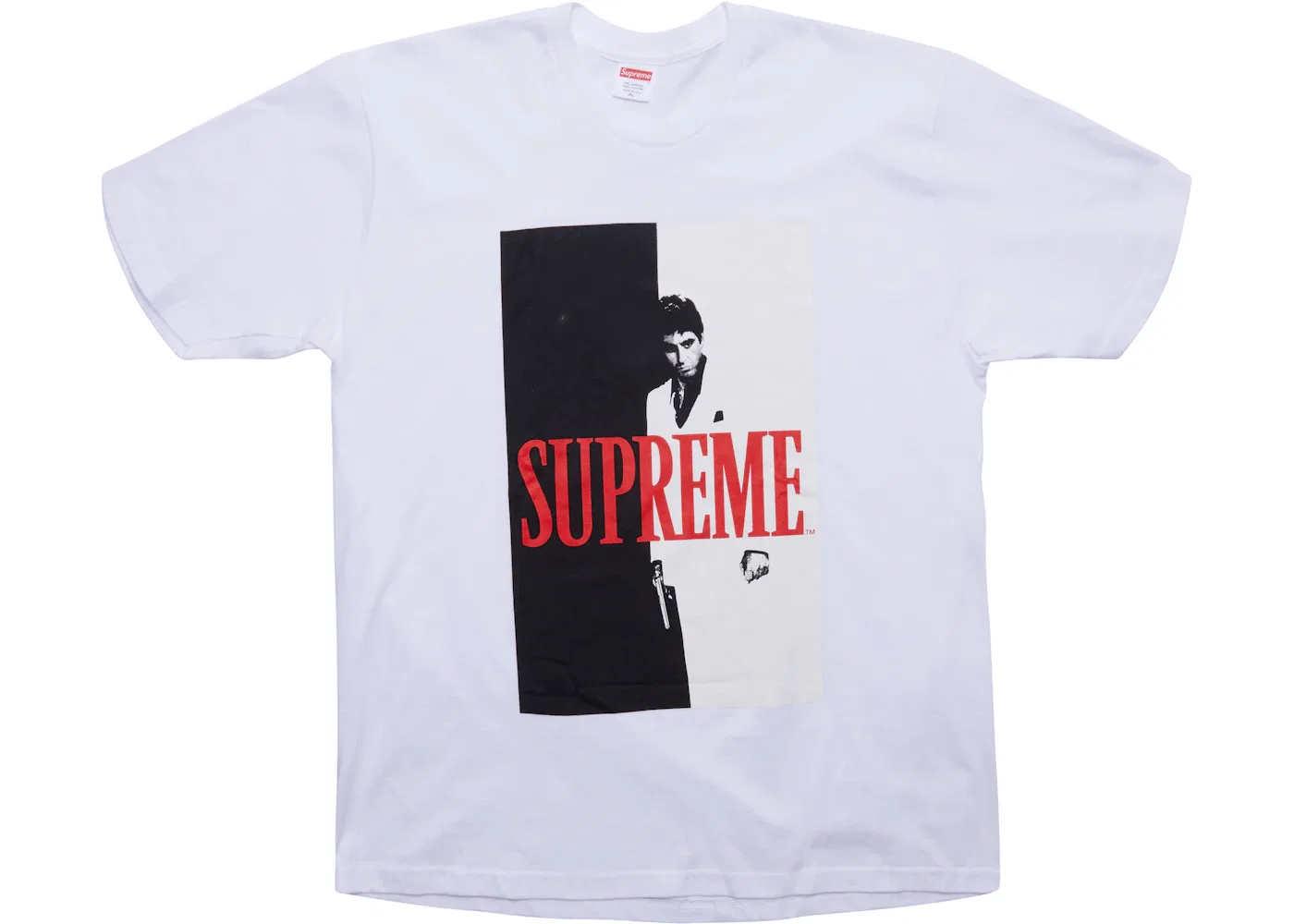 Мужская футболка с принтом Supreme Scarface Split Tee, White