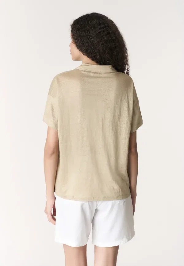 Футболка из льна Polo shirt U.S. Polo Assn., Bianco, белый — фото 3