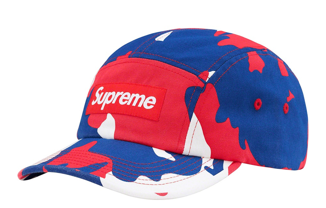

Supreme Стираная чиносовая шапка-кепка, Red Blue