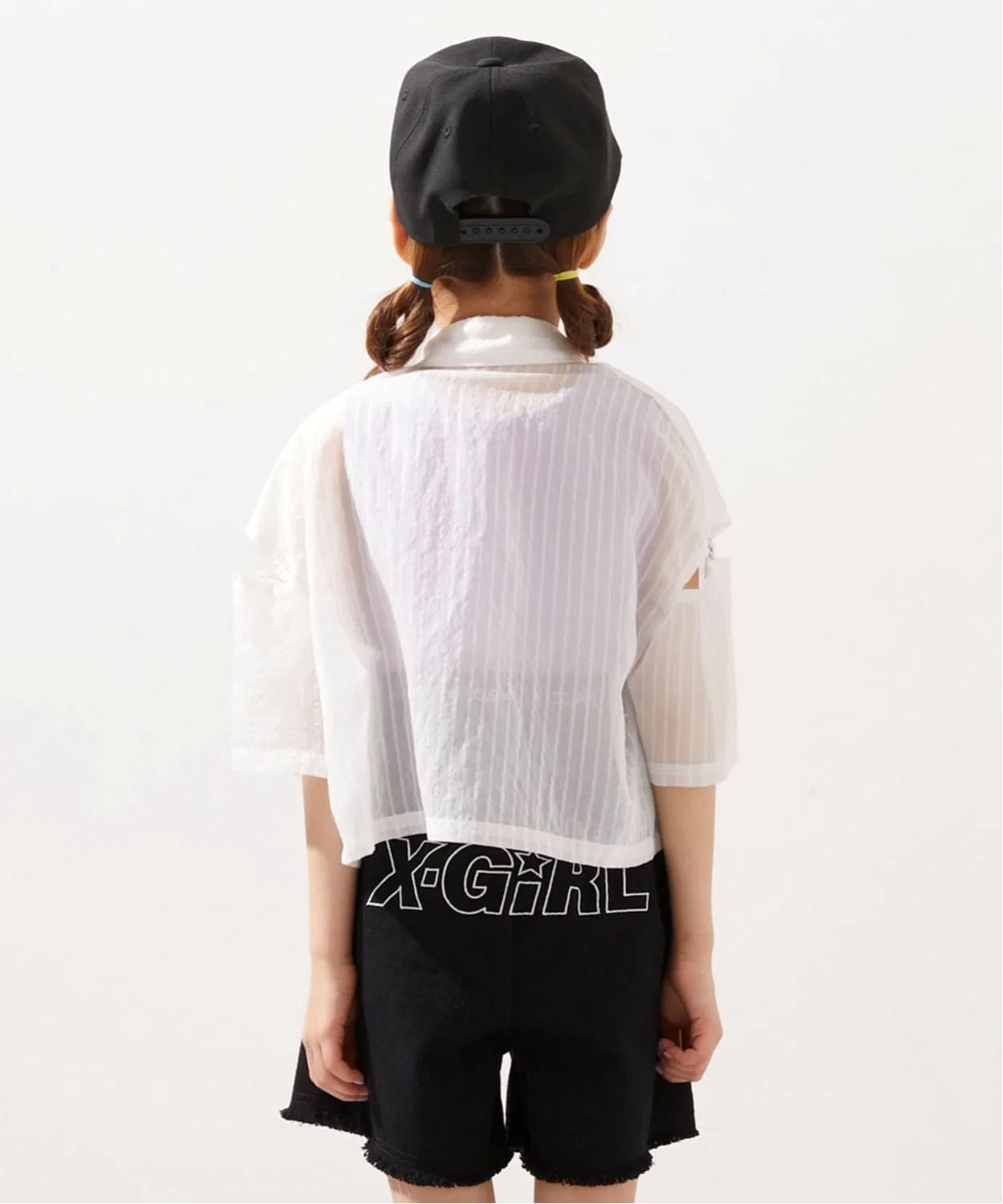 Детский комплект из рубашки с открытыми плечами и топа Black X-girl Stages — фото 4