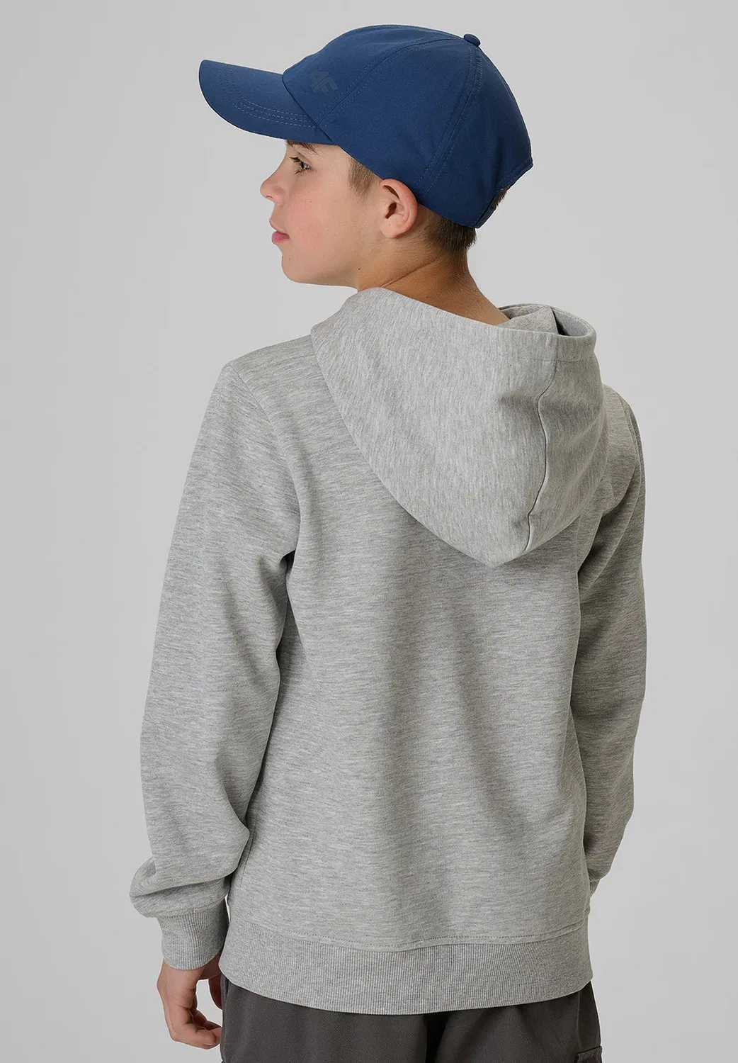 Толстовка с капюшоном 4F, Grey Melange — фото 3