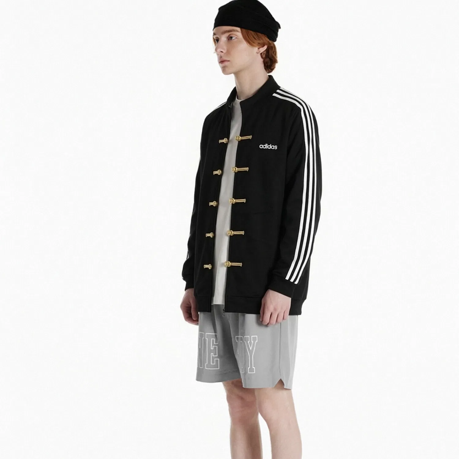 Мужская куртка с воротником-стойкой Adidas DQ3070, Black — фото 4